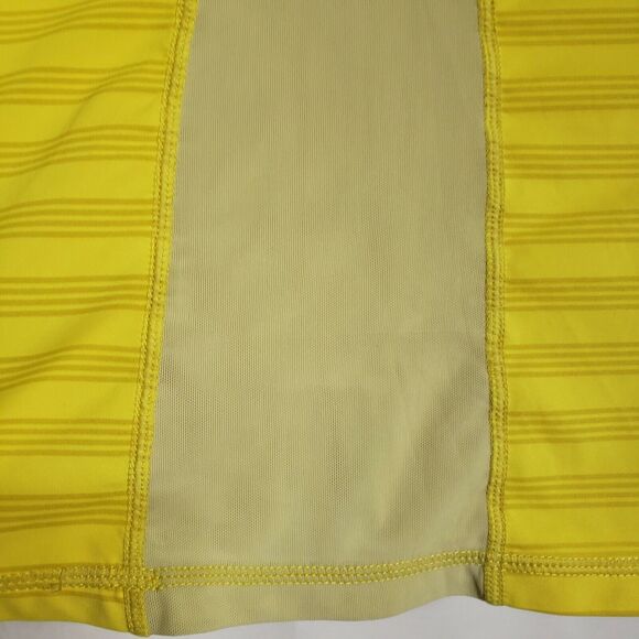 Oakley Womens Medium Tank Top Sleeveless Shirt Stiped Yellow Scoop Neck Stretch - Picture 7 of 10